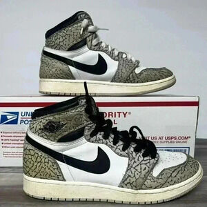 Nike Air Jordan 1 Cement Basketball Shoes Bug Kids 7Y or 8.5 Women’s sneakers
